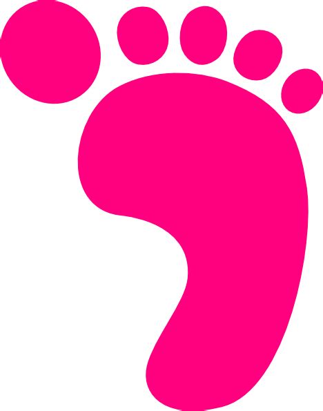 Pink Foot Clip Art At Vector Clip Art Online Royalty Free