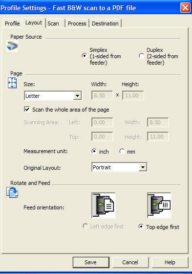 Hp Scanjet 70005000 Sheet Feed Scanner Settings Available In The Hp