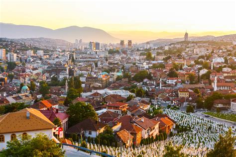 Sarajevo, the capital of Bosnia and Herzegovina: the old ...