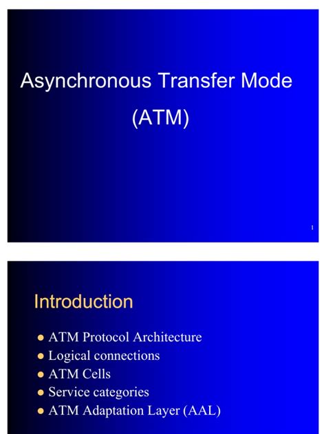 A Comprehensive Overview Of Asynchronous Transfer Mode Atm