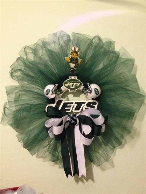 Babys First Ny Jets Wreath Christmas Yard Decorations Clothes Pin