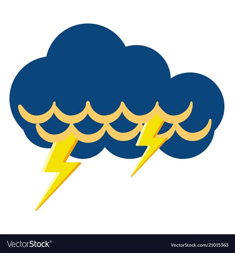 Isolated Thunderstorm Weather Icon Royalty Free Vector Image