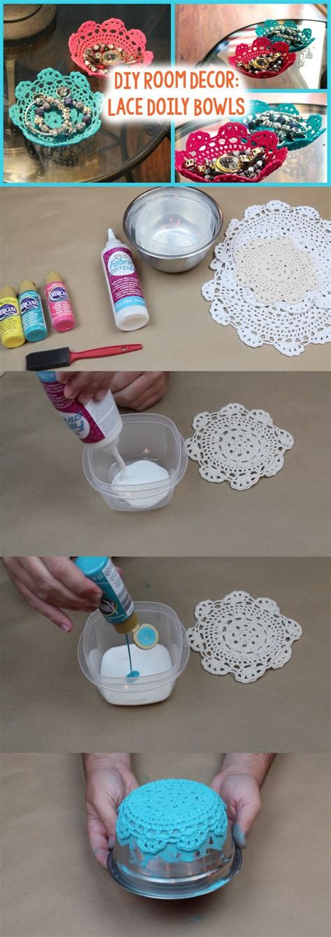Diy Lace Doily Bowl A Little Craft In Your Day Crafts Diy Crafts