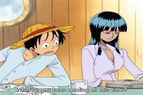 One Piece Luffy Reading Book Anime Script