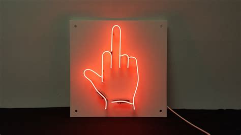 Middle Finger Neon Sign Neon Creations
