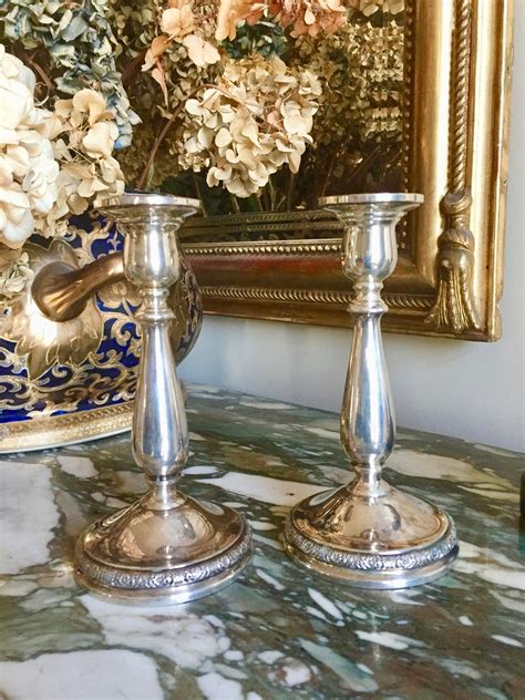 Sterling Silver Candlestick Holders 7 Inch Prelude Sterling Silver