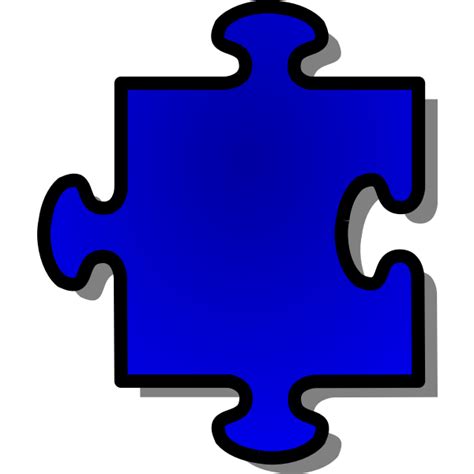 Nicubunu Blue Jigsaw Piece 07 Free Svg