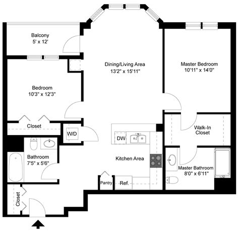 Two Bedroom Apartment Floor Plans Queset Commons Easton Ma Apartments