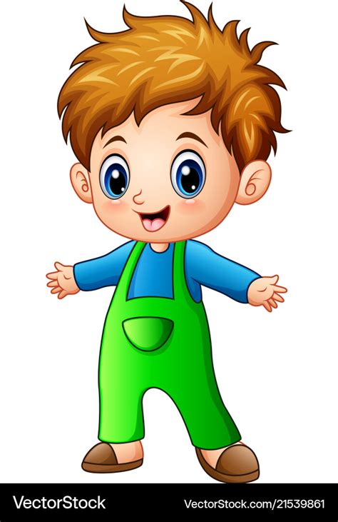Cute Little Boy Cartoon Royalty Free Vector Image