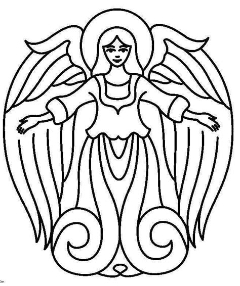 Free Printable Angel Patterns And Angel Symbols Angel Coloring Pages