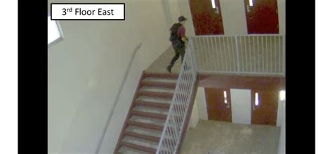 Nikolas Cruz On The East Stairwell On The 3rd Floor Of The Freshman