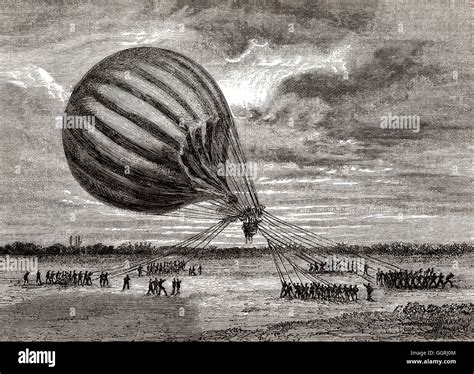 Hot Air Balloon 19th Century Fotos Und Bildmaterial In Hoher