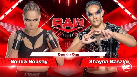 Wwe 2k23 Shayna Baszler Vs Ronda Rousey Wwe Raw Youtube