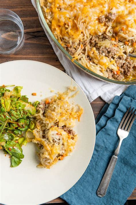 Cheesy Ground Beef And Hash Brown Casserole Recipe — The Mom 100