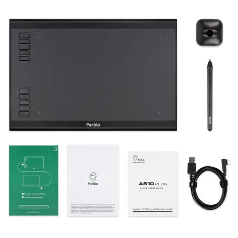 Parblo A610 Plus Digital Tablet Graphics Drawing Tablet Tiyana
