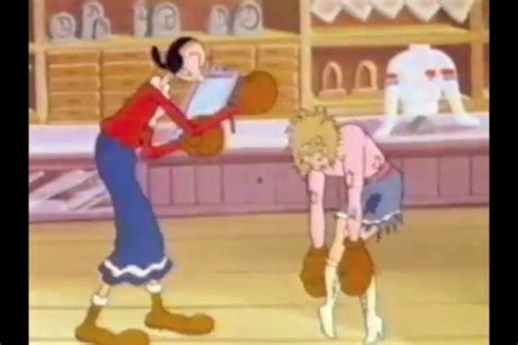Cartoon Girls Boxing Database Popeye Never Kick A Woman