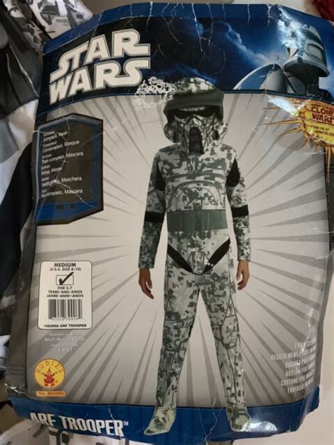 Boys Size 8 10 Star Wars Arf Trooper Halloween Costume And Mask Ebay