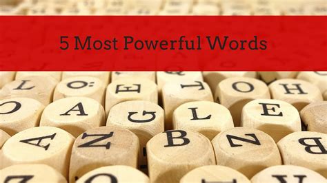 The 5 Most Powerful Words Youtube