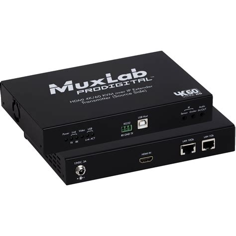 MuxLab HDMI 4K 60 KVM Over IP Extender Transmitter 500760 TX KVM