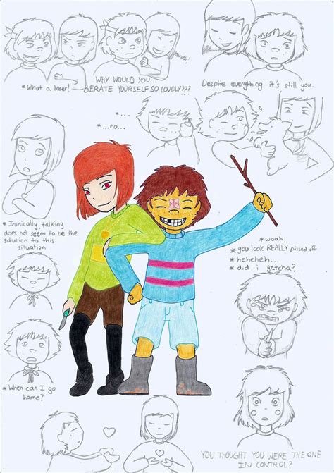 Male Frisk And Female Chara By Mislamicpearl On Deviantart