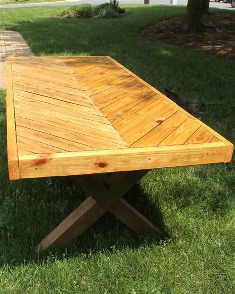 The table is made entirely from 1×4 cedar boards. DIY Picnic Table - A Turtle's Life for Me