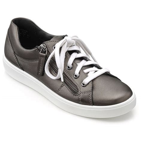 Hotter Chase Pewter Extra Wide Leather Trainers Official Stockist Marshall Shoes Est 1895