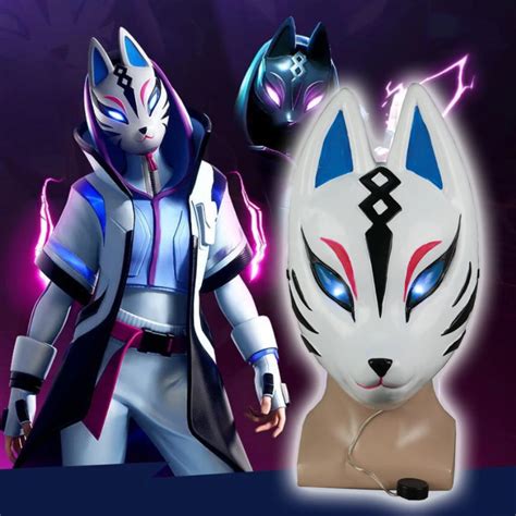 Fortnite Fox Kitsune Animal Mask Adult Unisex Masquerade Helmet