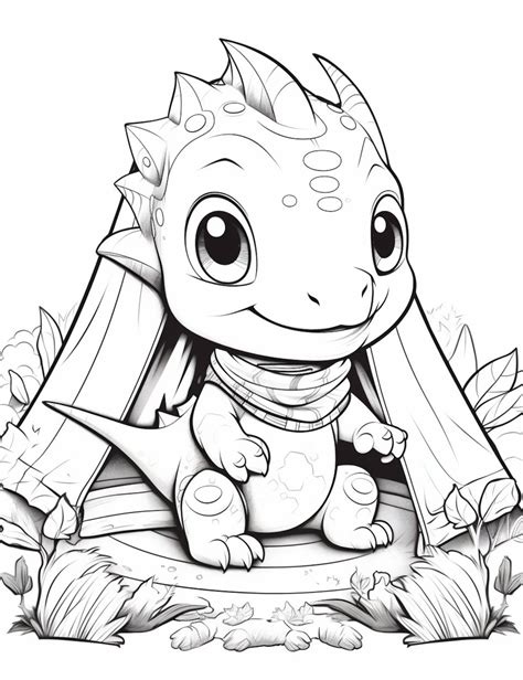 Chibi Dragons Coloring Pages Set Of 15 Etsy