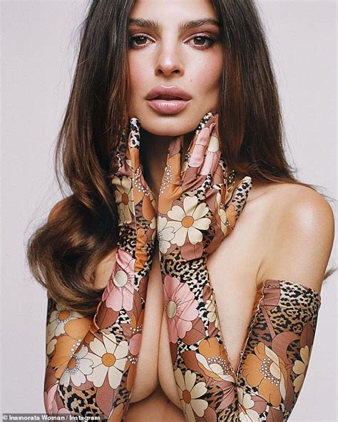 Emily Ratajkowski Looks Sensational In A Semi Sheer Leopard And Floral