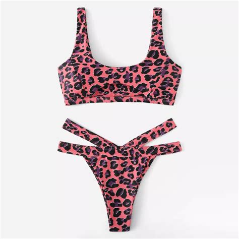 Sexy Girls Leopard Print Bikini Set Buy Sexy Bikini Setsexy Girls