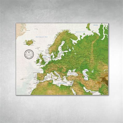 Europe Map With Pins Push Pin Travel Map For Europe Map Of Etsy