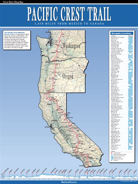 Pacific Crest Trail Route Map