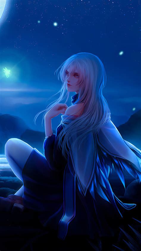 480x854 Inside Moonlight Anime Girl 4k Android One Hd 4k Wallpapers Images Backgrounds Photos