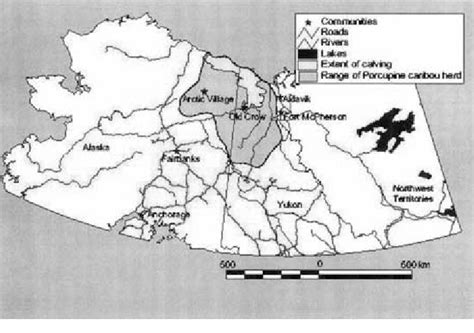 Map Of The Range Of The Porcupine Caribou Herd Pch The Pch Calving