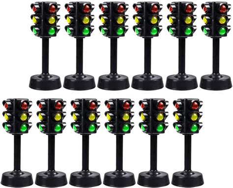 Gadpiparty Miniature Toys 12pcs Toy Traffic Lights For Kids