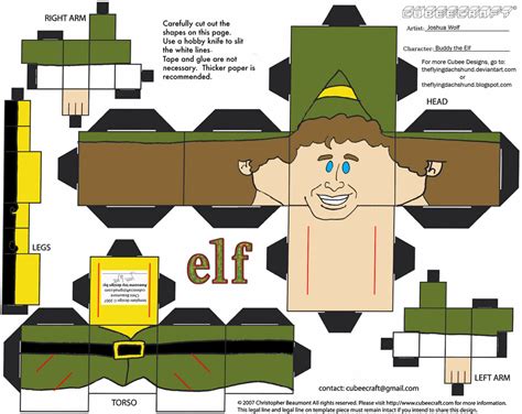 Buddy Elf Paper Toy Paper Craft Varmlandbio