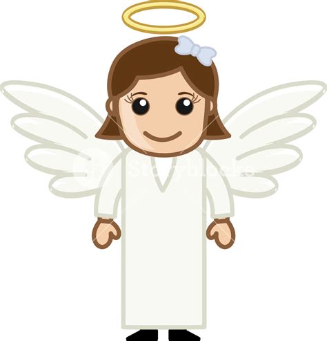 Angel Girl Vector Character Cartoon Illustration Royalty Free Stock