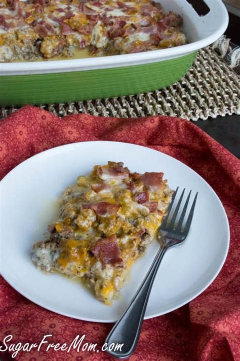Cover and bake 30 minutes. Bacon Cheeseburger Cauliflower Casserole | Recipe | Beef ...