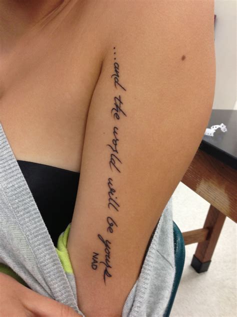 Womens Quote Tattoos On Arm Shortquotes Cc