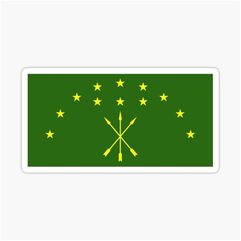 Circassian Flag Sticker For Sale By Strugatsky Redbubble