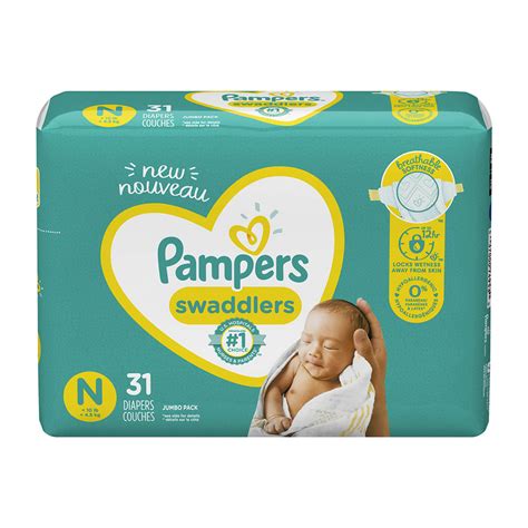 Pampers Swaddlers Newborn Diapers Soft And Absorbent Size N 31 Ea