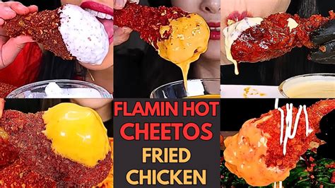 Asmr Flamin Hot Cheetos Fried Chicken Mukbang Compilation Crispy