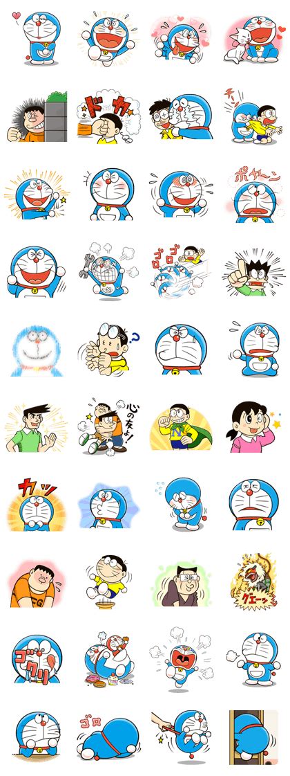 Doraemons Many Emotions Stickers Line Whatsapp  Png