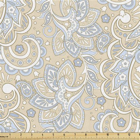 Buy Lunarable Paisley Fabric By The Yard Vintage Abstract Batik Flower