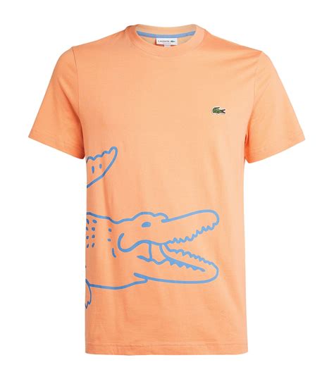 Mens Lacoste Orange Crocodile T Shirt Harrods Countrycode