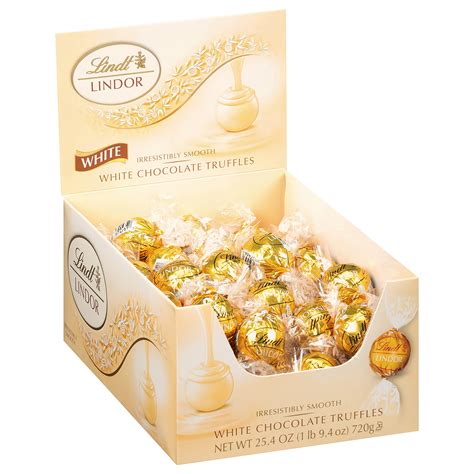 Lindt Lindor White Chocolate Truffles White Chocolate Candy With Smooth Melting Truffle Center