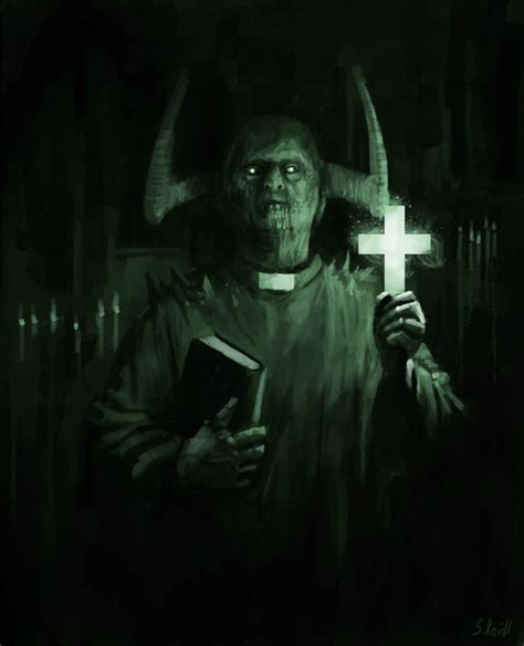 Demon Priest By Stefan Koidl Arte De Paredes Pintadas Arte De Fantas A Oscura Arte Con