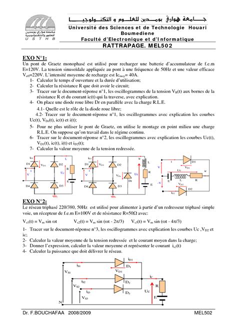 SOLUTION G Nie Lectrique Electronique Examen Avec Solution Rattrapage