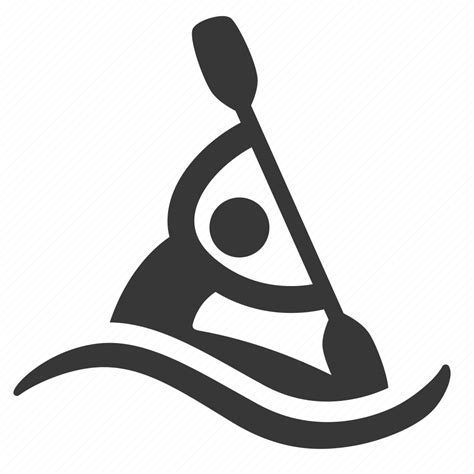 Adventure Camping Canoeing Kayak Outdoors Raw Rowing Icon