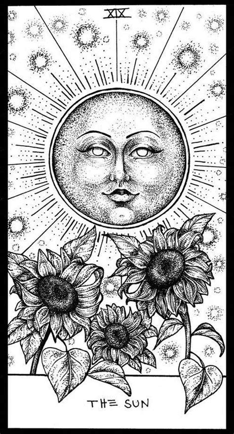 Sun Tarot An Art Print By Corinne Elyse Tarot Art Tarot Tattoo Sun